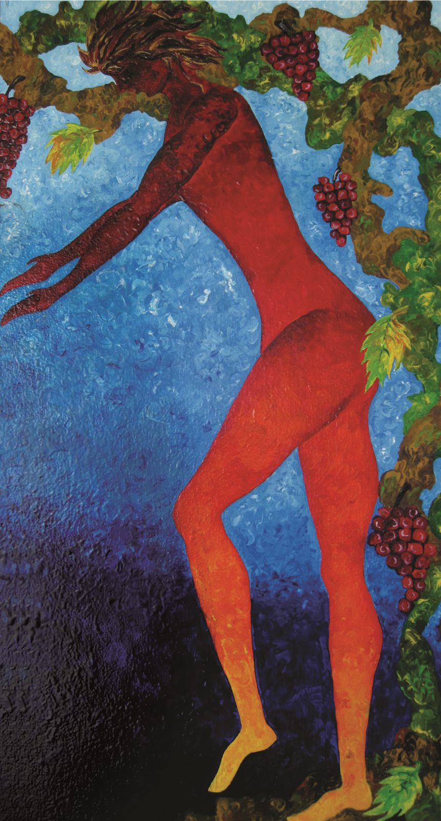 Heaven, acrylic diptych painting