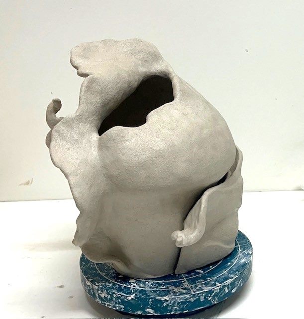 Holding Memory — the completed form in raw clay, before firing