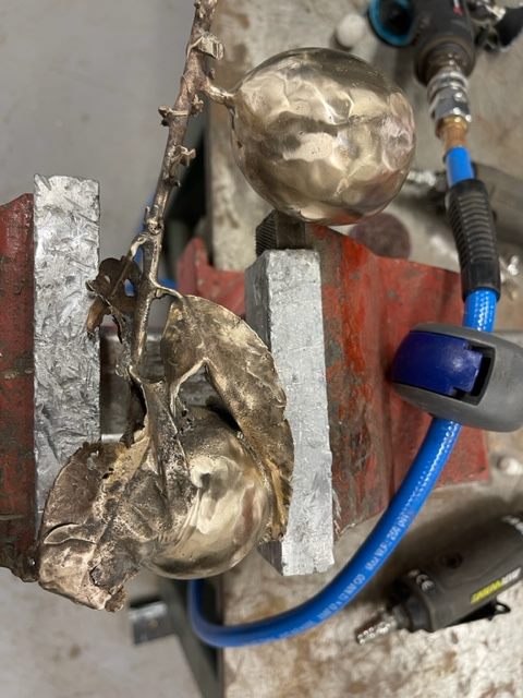 Lemon Branch — the bronze lemons cleaned back to bare metal