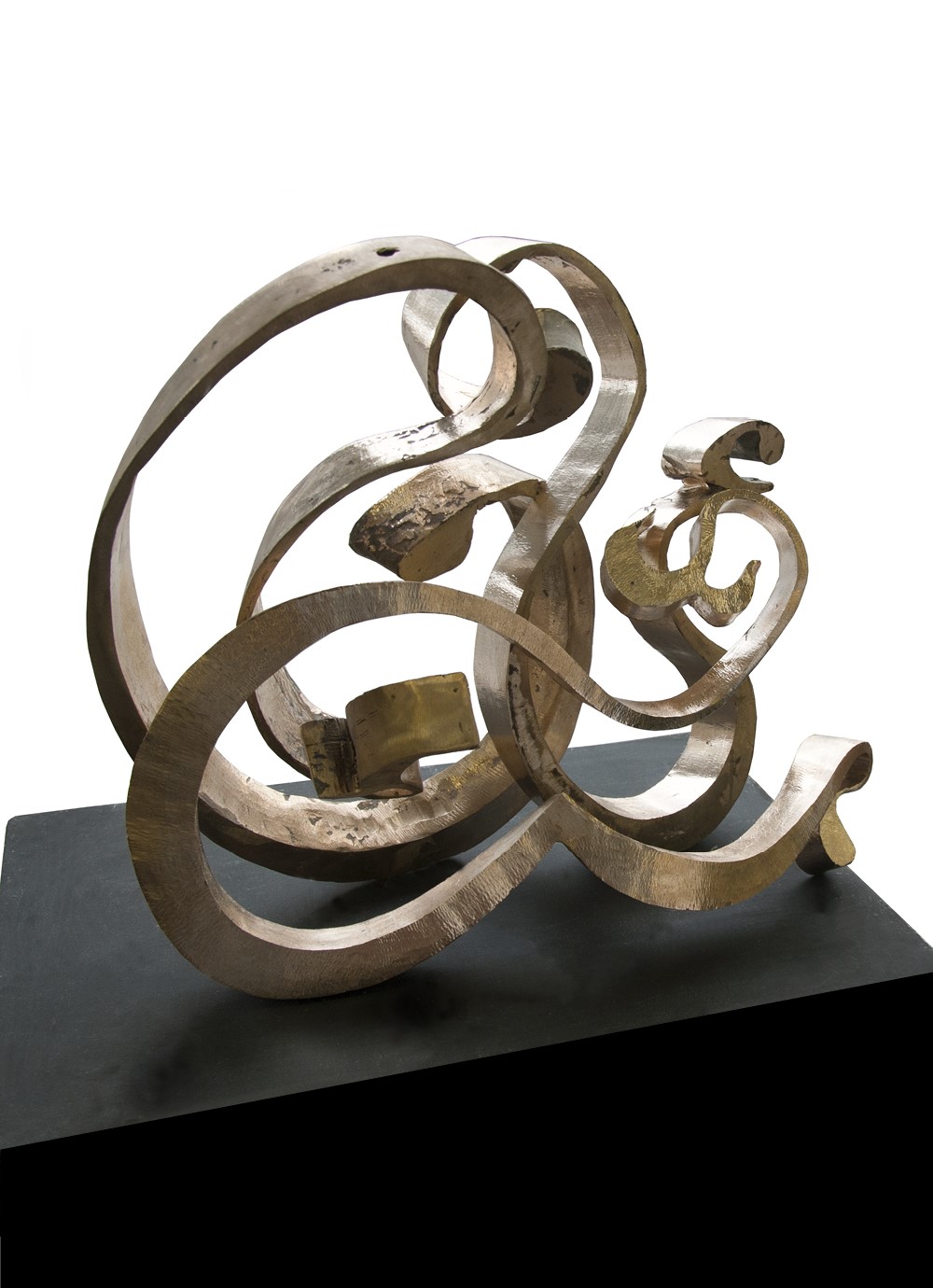 LOVE — finished cast bronze calligraphic sculpture
