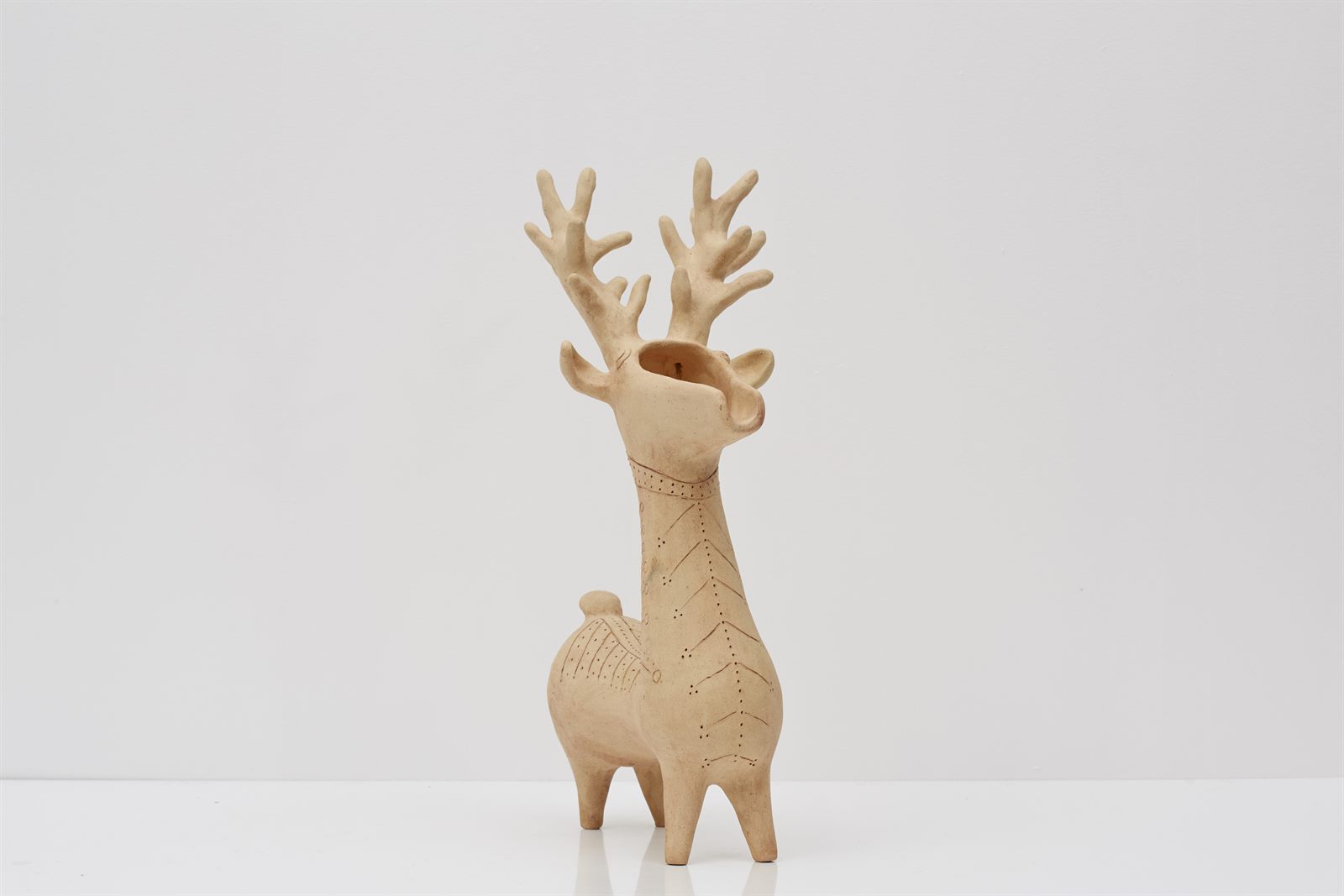 Marlik Deer, stoneware and terracotta ceramic vessel